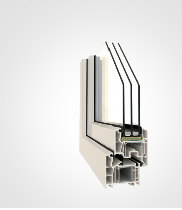 a window with a window frame and a window with a glass door