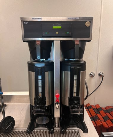 Curtis ThermoPro commercial coffee brewer set up in a South Florida food service area