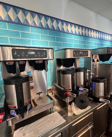 Bunn commercial coffee brewers aligned for service and maintenance check