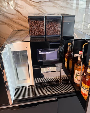 Thermoplan coffee machine with syrup station set up in South Florida