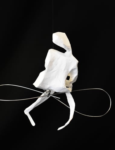mobile sculpture papier personnage mouvement