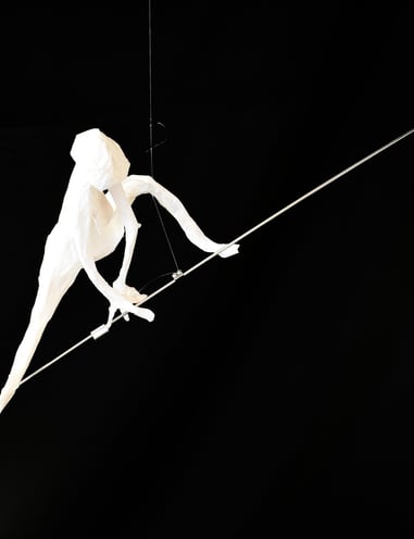mobile sculpture papier personnage mouvement