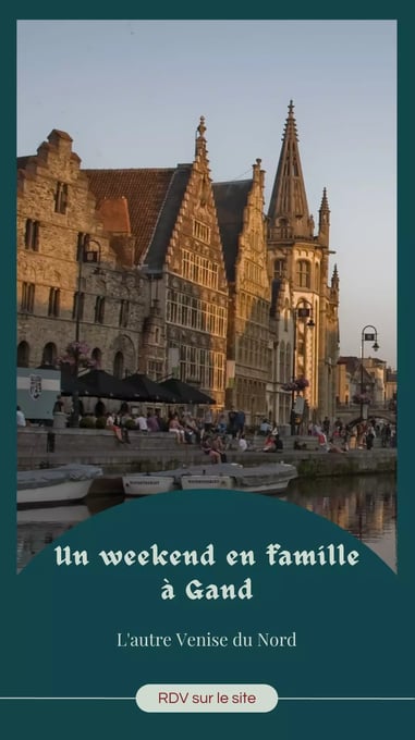 épingle pinterest avec panorama de gand