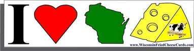 Wisconsin Fried Cheese Curds™ Magnetic Bumper Sticker