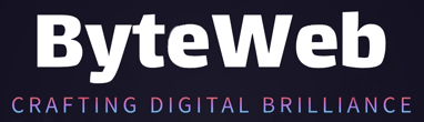 a logo for a website that is being displayed on a dark background