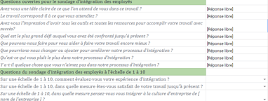 Bilan d'intégration : sélection de questions