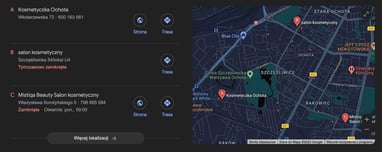 wirtualny spacer googl, wizytowka google