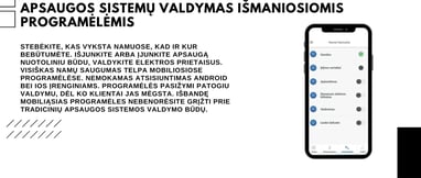 Apsaugos sistemų valdymas išmaniosiomis programėlėmis Hik-connect, eldes security