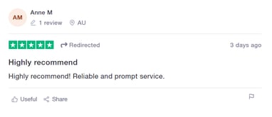 Trustpilot Review RaydersGoods
