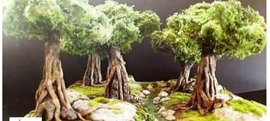 Diorama de bosque encantado