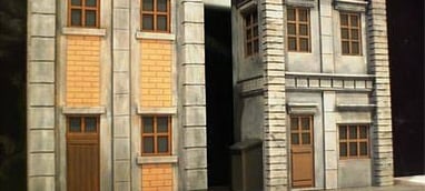 Diorama de fachada medieval