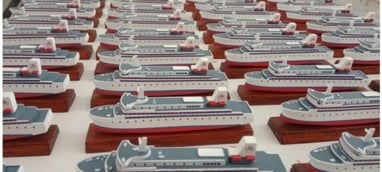 Maqueta de reproducción de ferry