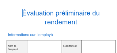 Grille évaluation intégration salarié : suivi de performance