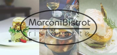 Marconi Bistrot web site banner con logo