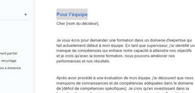 modèle de lettre pour demander une formation à son employeur
