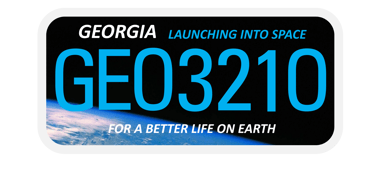 Georgia Space License Plate