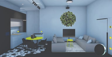 Konkursinio projekto Structum interjeras