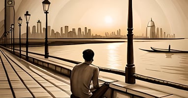 marine drive , alone guy, guy with depression, depression, heart broken, marine drive evening, mumbai, india
