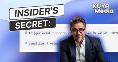 a man in a suit and glasses with a sign that says insider's secret