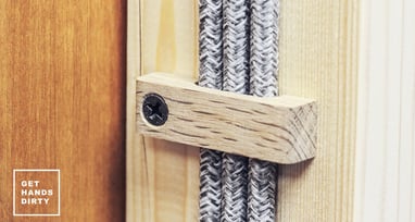 Cable clips for a loft bed and desk