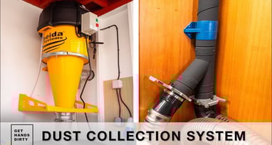 Dust collection system with a small footprint