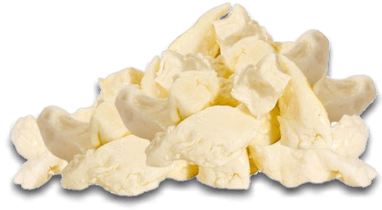 Raw cheese curds - white