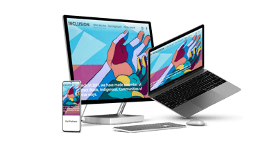 a laptop computer monitor and a desktop computer