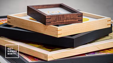DIY Professional-looking picture frames using different types of wood
