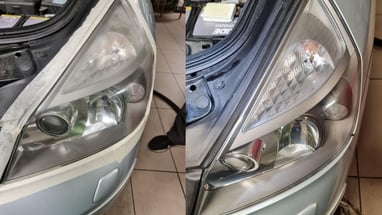 Before After Clean Car Lamp