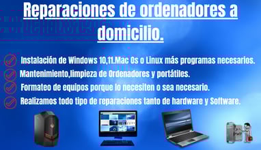 Reparaciones de ordenadores a domicilio