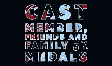 Walt Disney World and Disneyland Cast Member, Family and Friends 5K Medals