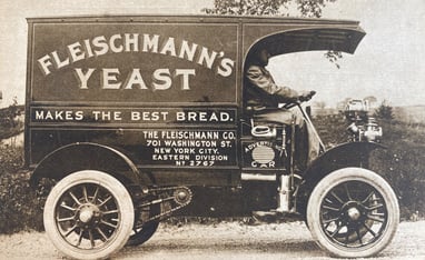 Historic photograph of Fleischmann's Yeast delivery truck