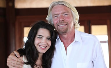 A picture of Marie Forleo and Richard Branson