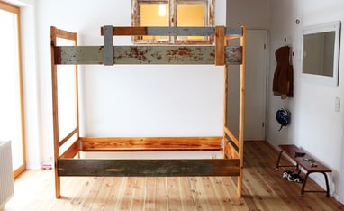 doppelstockbett aus alten dielen