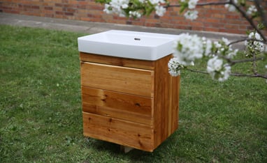 BADSCHRANK Waschtisch aus altholz