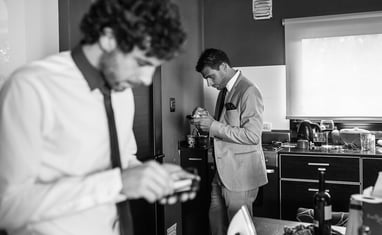 preparativos del novio