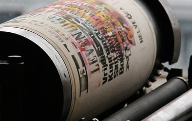 just like the old way, we use offset machines to print our labels