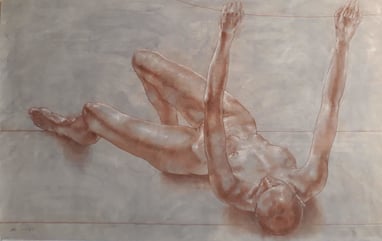 Skaiste Verdingyte, Charcoal pastel, paper, drawing, drawings, Lithuanian artist