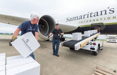 Samaritans Purse serving in the name of Jesus Christ