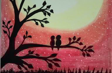 Bird Love During a Sunset