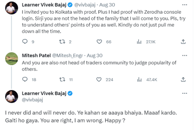 argument between mitesh patel and vivek bajaj