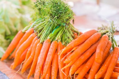 Bunches of carrots