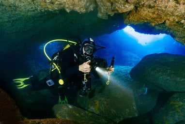 Diver in the Cave