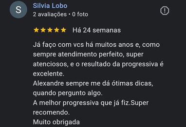 comentario google cliente escova progressiva