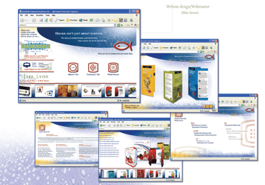 une capture d'écran du site Internet de l'agence de communications Goldfish