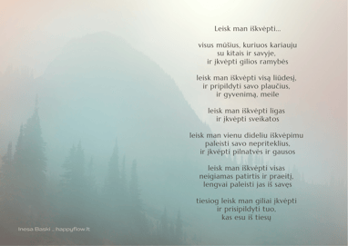 gyvenimo kvėpavimas