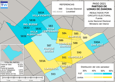 Voto PASO 2021 Elecciones Lomas de Zamora