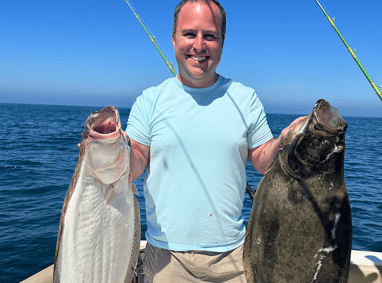 Halibut caught on boat lesson