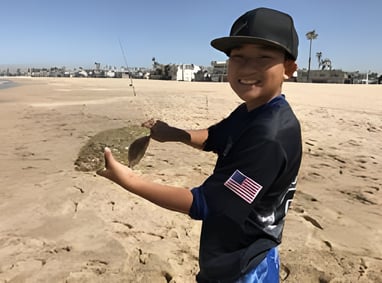 Halibut caught at surf basics lesson