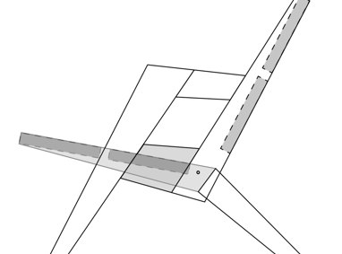 Digital mockup of the outdoor folding chair.